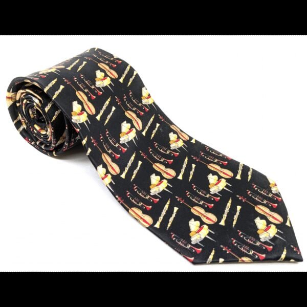 Corbata instrumentos negra Black Negro