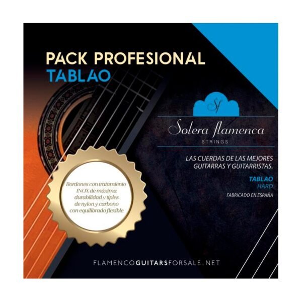 Pack Profesional de cuerdas de guitarra Solera Flamenca Tablao Tensión alta