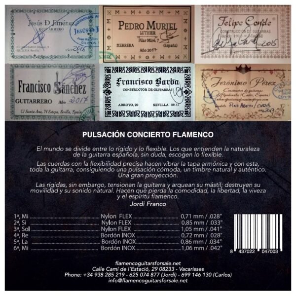 Set de cuerdas guitarra Solera Flamenca Concierto tensión media