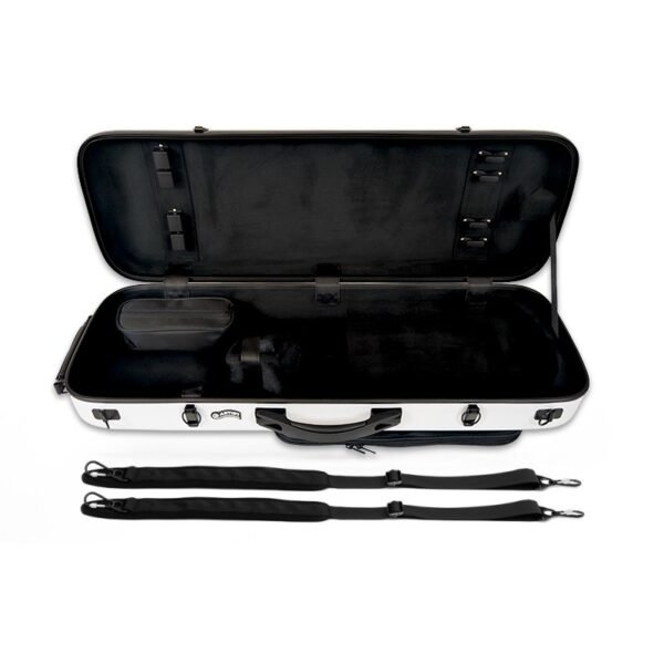 Estuche viola Artist Dynamic policarbonato rectangular con bolsa partituras White Blanco