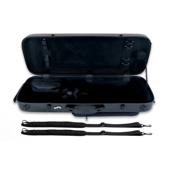 Estuche viola Artist Dynamic policarbonato rectangular con bolsa partituras Black Negro