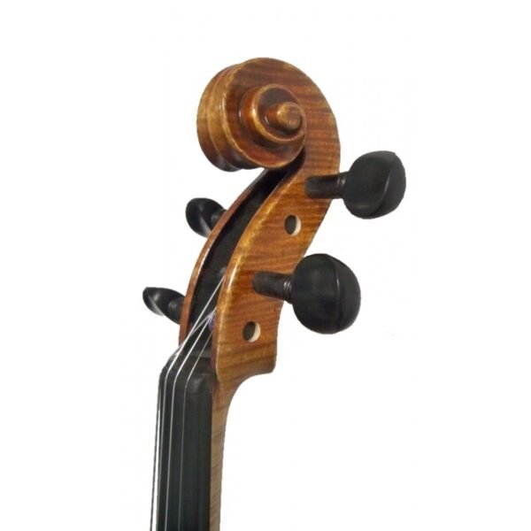 violin-conservatorio-luthier-madera-seleccionada Detalle voluta y clavijas de ébano violín luthier