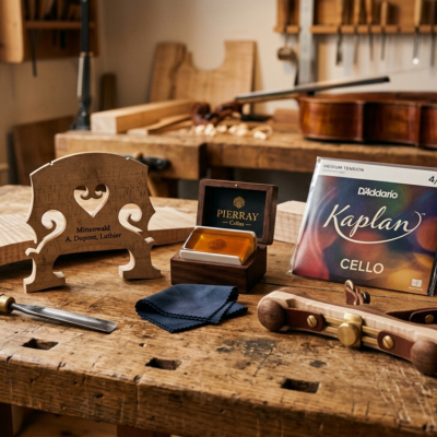 Encuentra todos los accesorios para instrumentos de cuerda necesarios para el cuidado y la mejora de tu sonido. Nuestra selección incluye desde cuerdas, resinas y almohadillas de las mejores marcas, hasta herramientas especializadas para el mantenimiento de luthier, como puentes, clavijas y diapasones. Además, contamos con complementos esenciales como metrónomos, atriles y fundas (pijamas) de protección. Como expertos, solo ofrecemos accesorios que garantizan durabilidad y el mejor rendimiento para tu violín, viola, cello o contrabajo