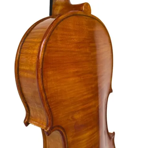 VIOLIN PROFESIONAL TALLER . Fondo de arce flameado de violín profesional con barniz al alcohol de alta transparencia.