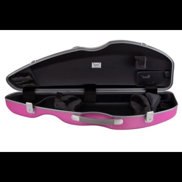 Estuche de violín Bam Bonbon Hightech 3/4-1/2 BONB2008XL White/Violet Blanco/Violeta 3/4-1/2
