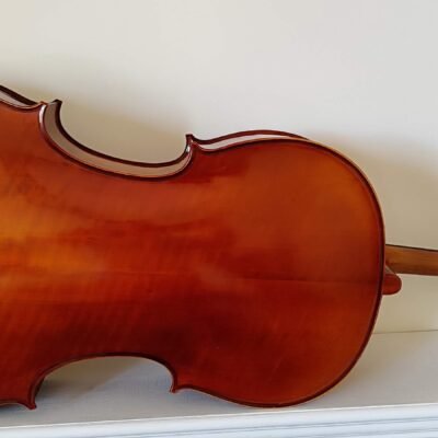 Fondo de arce rizado de violonchelo 4/4 de segunda mano